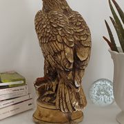 Statue d'aigle en plâtre vintage