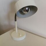 Flexible desk lamp, design 70s, white metal