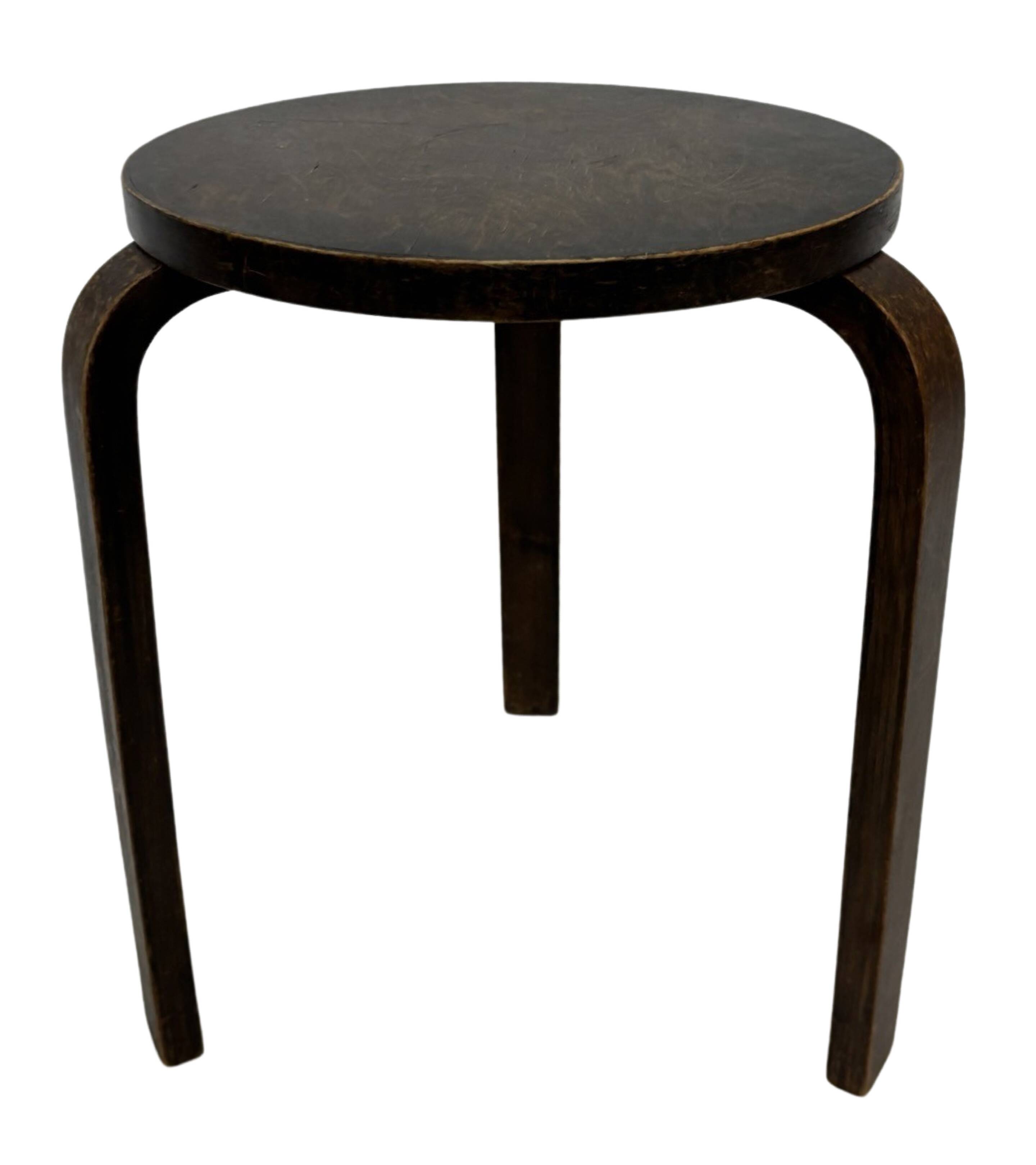 Vintage Alvar Aalto model 60 stool attributed to