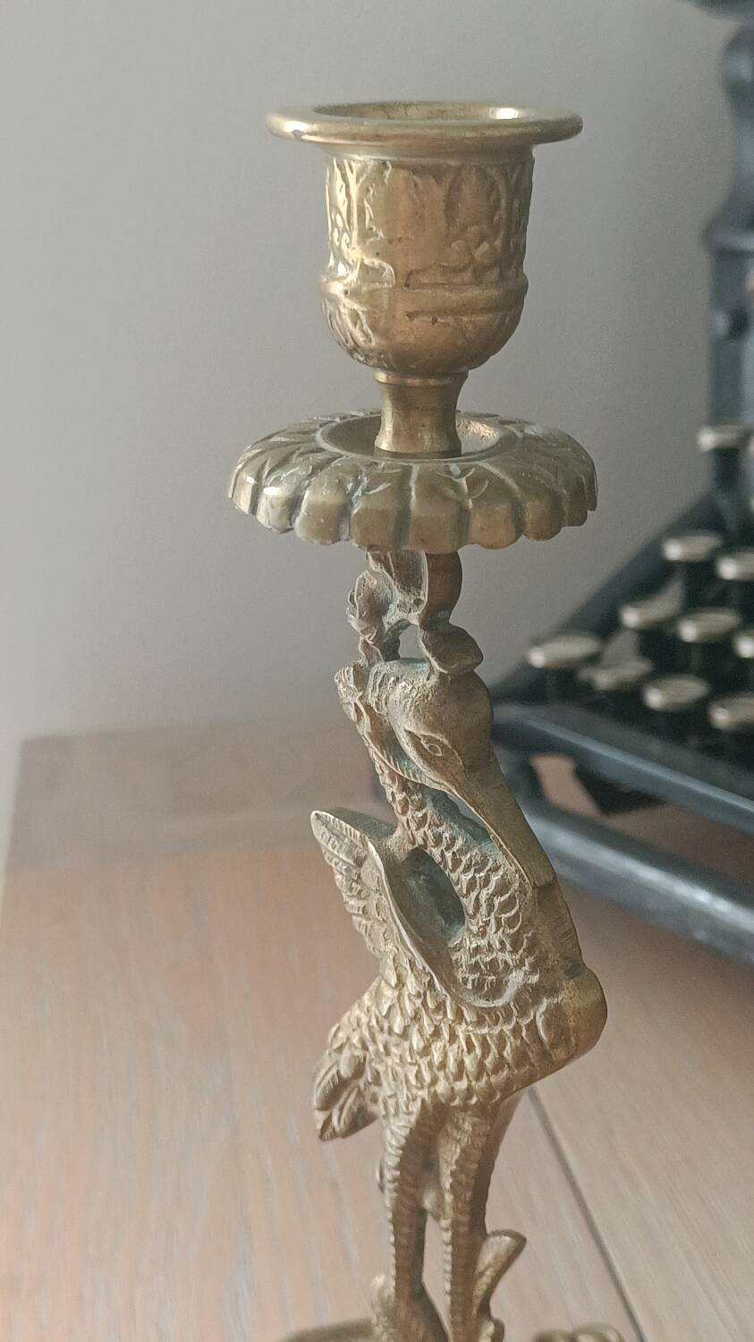 Paire de bougeoirs anciens Style orientaliste Art déco