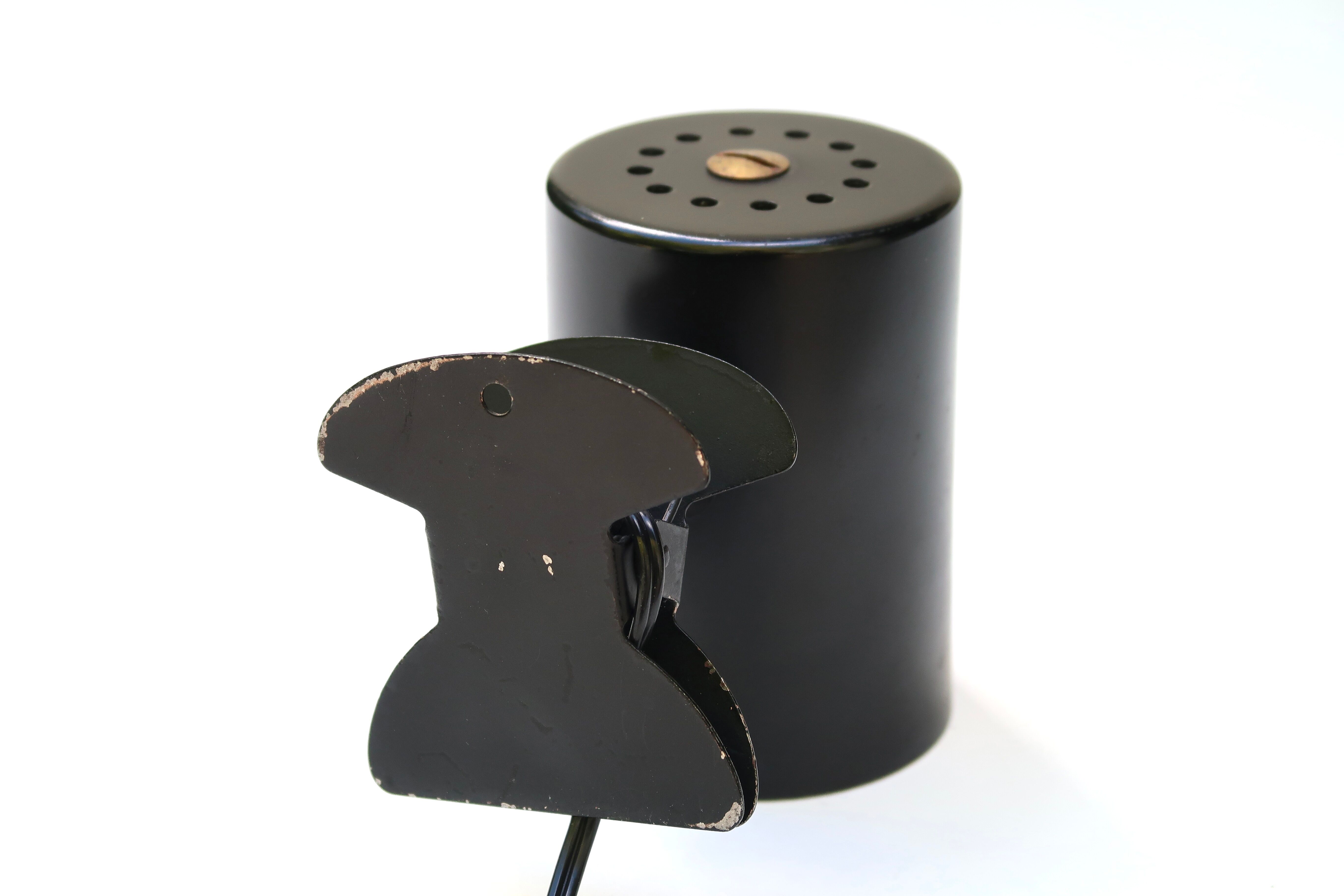 Wall lamp, black clip spot, 50s