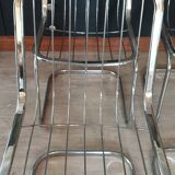 Table and four chrome chairs