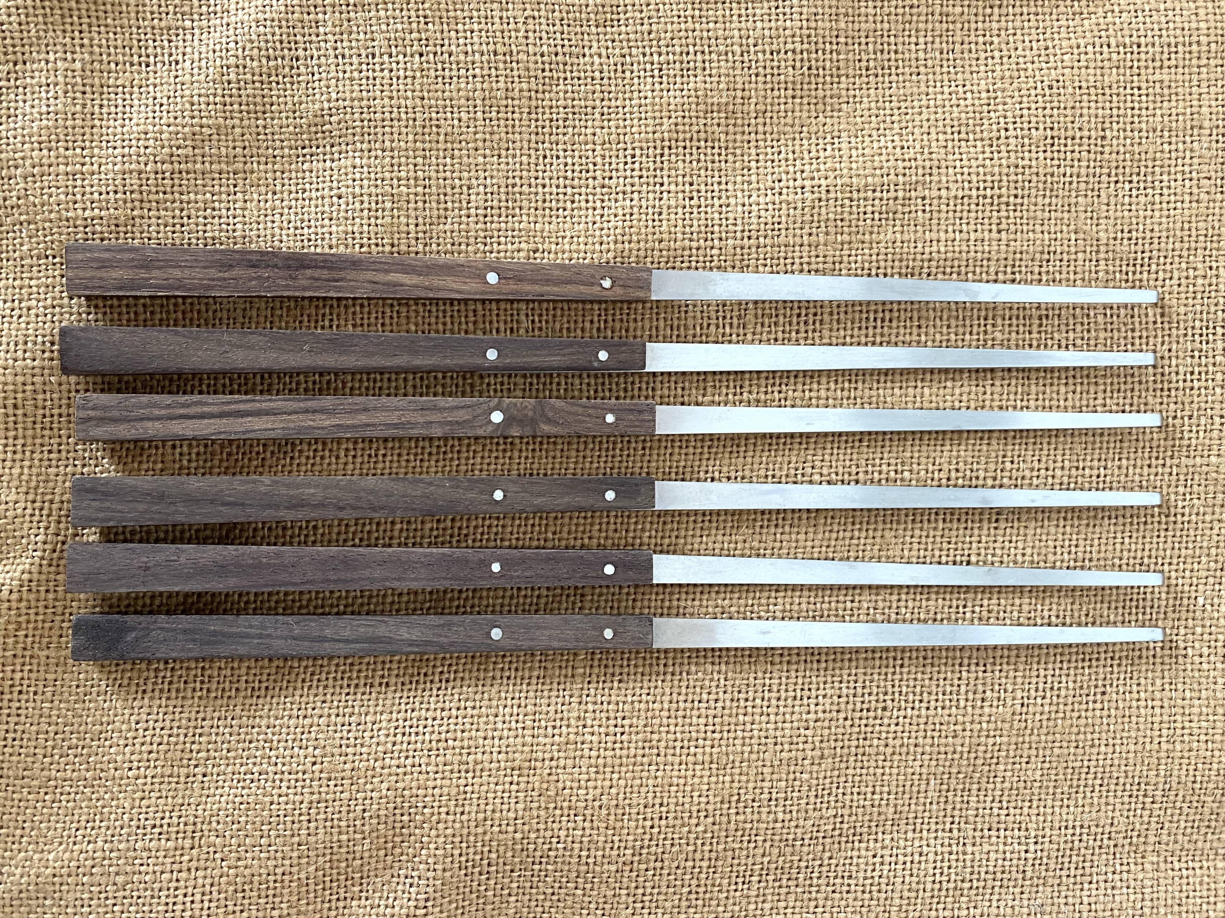 Pics à crustacés Letang Remy inox et bois exotique