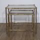 Brass nesting tables "faux bamboo" 1970