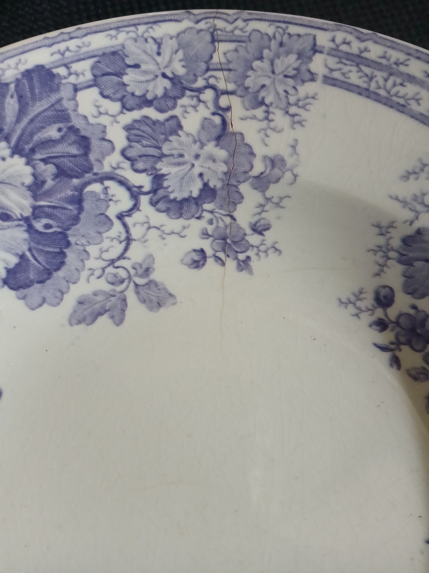 4 antique deep plates in ironstone