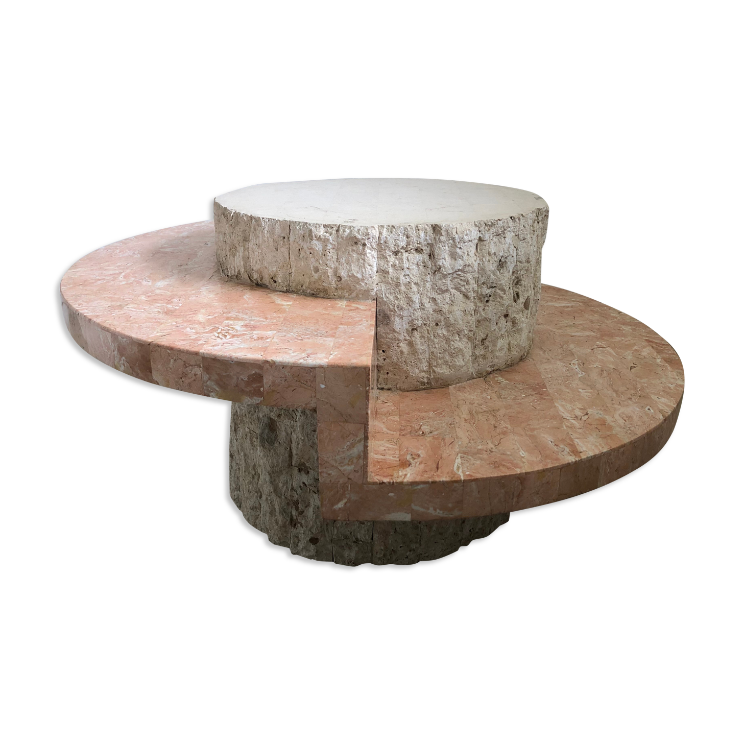 Black-pitched coffee table and faux marble tackle, Italy, 1970