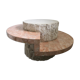 Black-pitched coffee table and faux marble tackle, Italy, 1970
