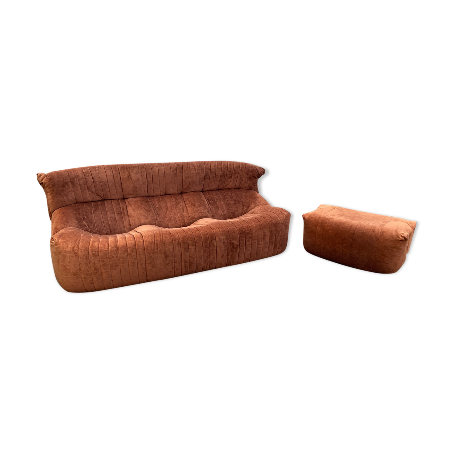 Sofa and pouf Aralia by Michel Ducaroy, Ligne Roset edition