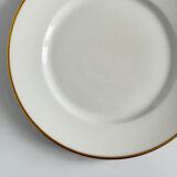 Set of monogrammed plates with gilt edges | E. Bourgeois | Late 19th century