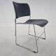 Midcentury David Rowland 40/4 Black and Chrome Side Chair, 1970s
