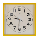 Vintage yellow plastic clock 70s