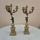 Pair of gilded bronze candelabra, Restoration period.