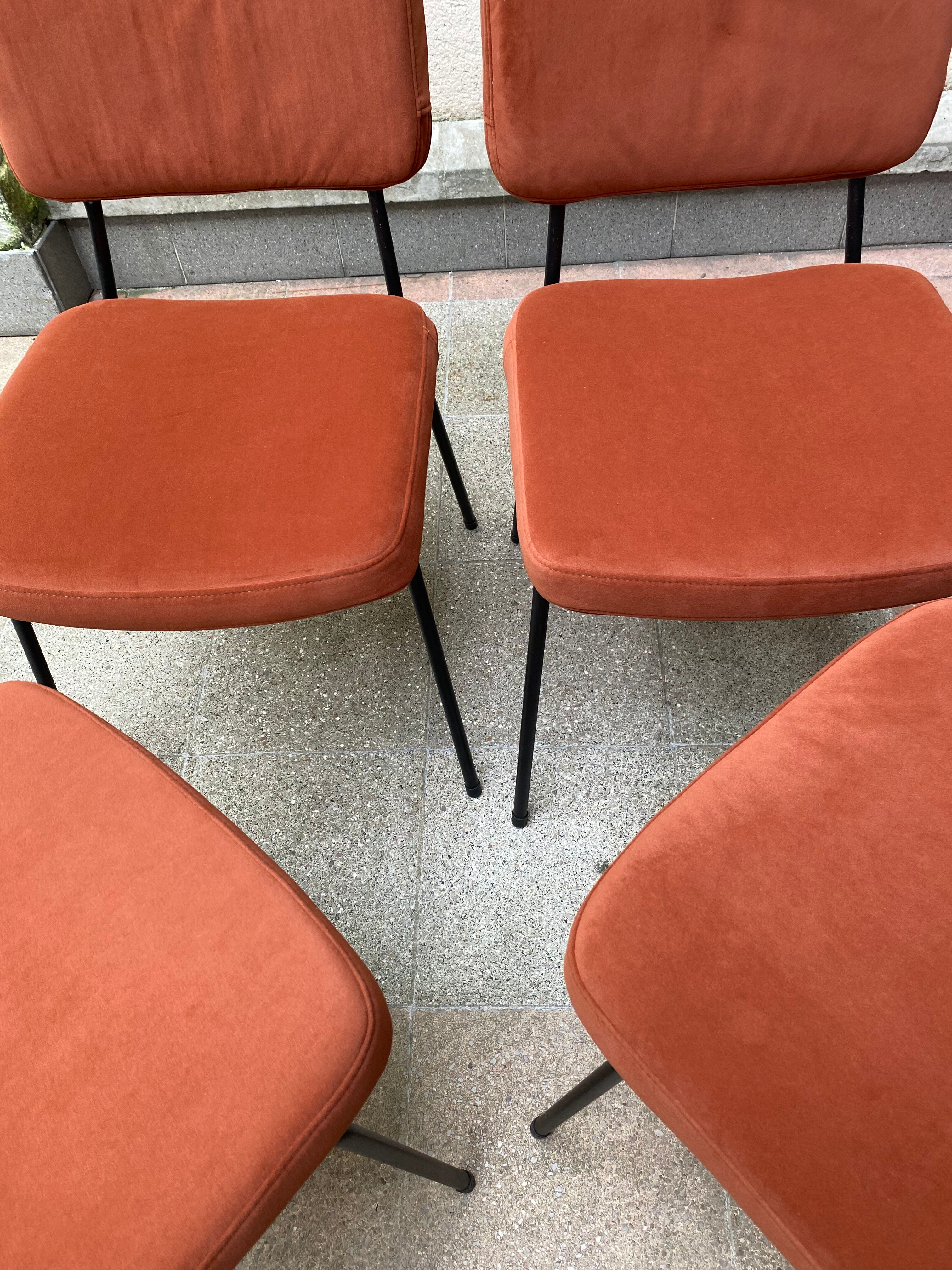 Série de 4 chaises André Simard 1960