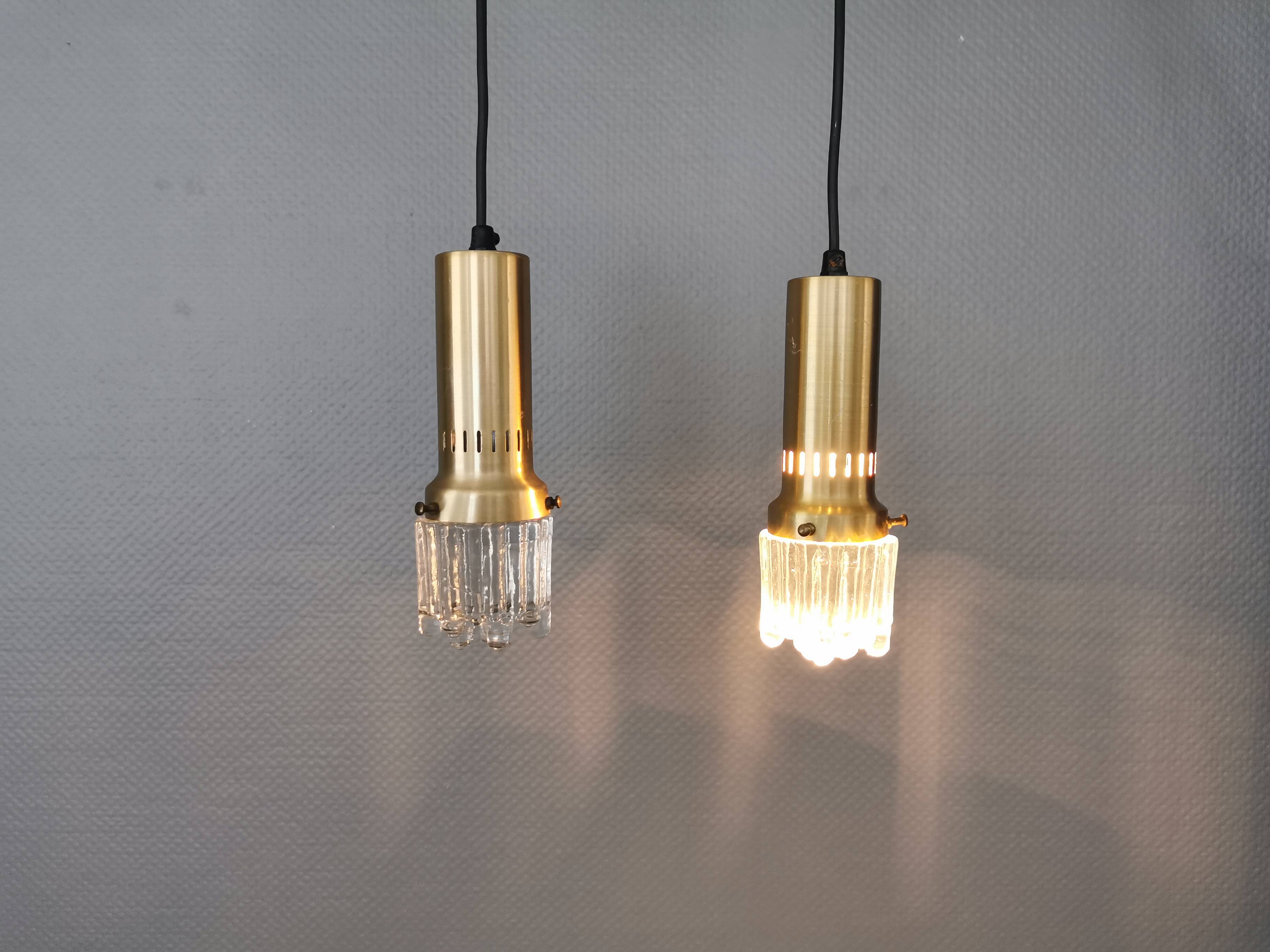 Two icicle pendant lamps from the Danish brand Vitrika, 1970s–80s.