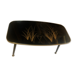 Table basse pieds compas vintage