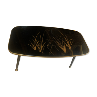 Vintage compass leg coffee table