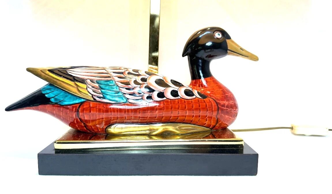 Duck lamp in porcelain Manifattura Porcellane Artistiche Firenze