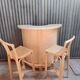 Vintage rattan wicker bar + 2 bar stools