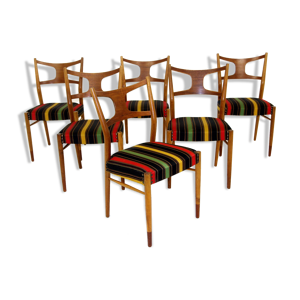 set de 6 chaises en teck,