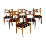 Set of 6 teak chairs, Denmark, 1960