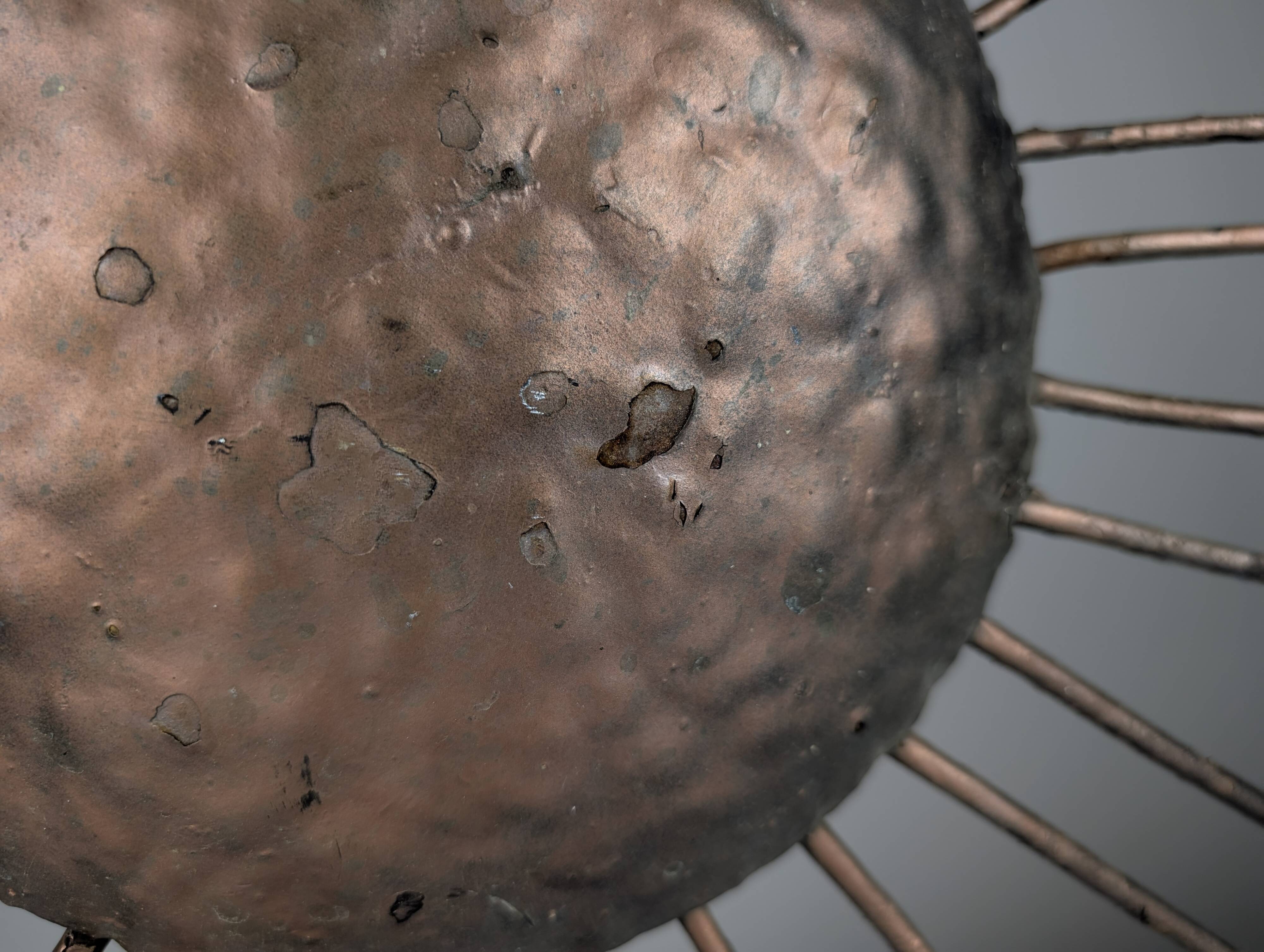 Sunburst Ceiling Lamp in Iron, 1950s