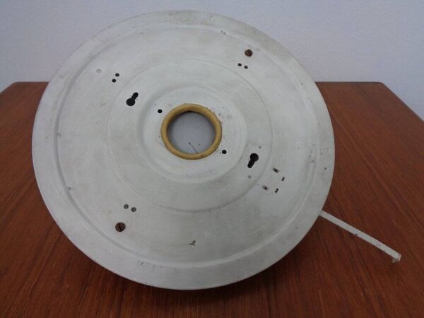 Large Bauhaus Opal Glass Ceiling Lamp by Zeiss Ikon, 1930s