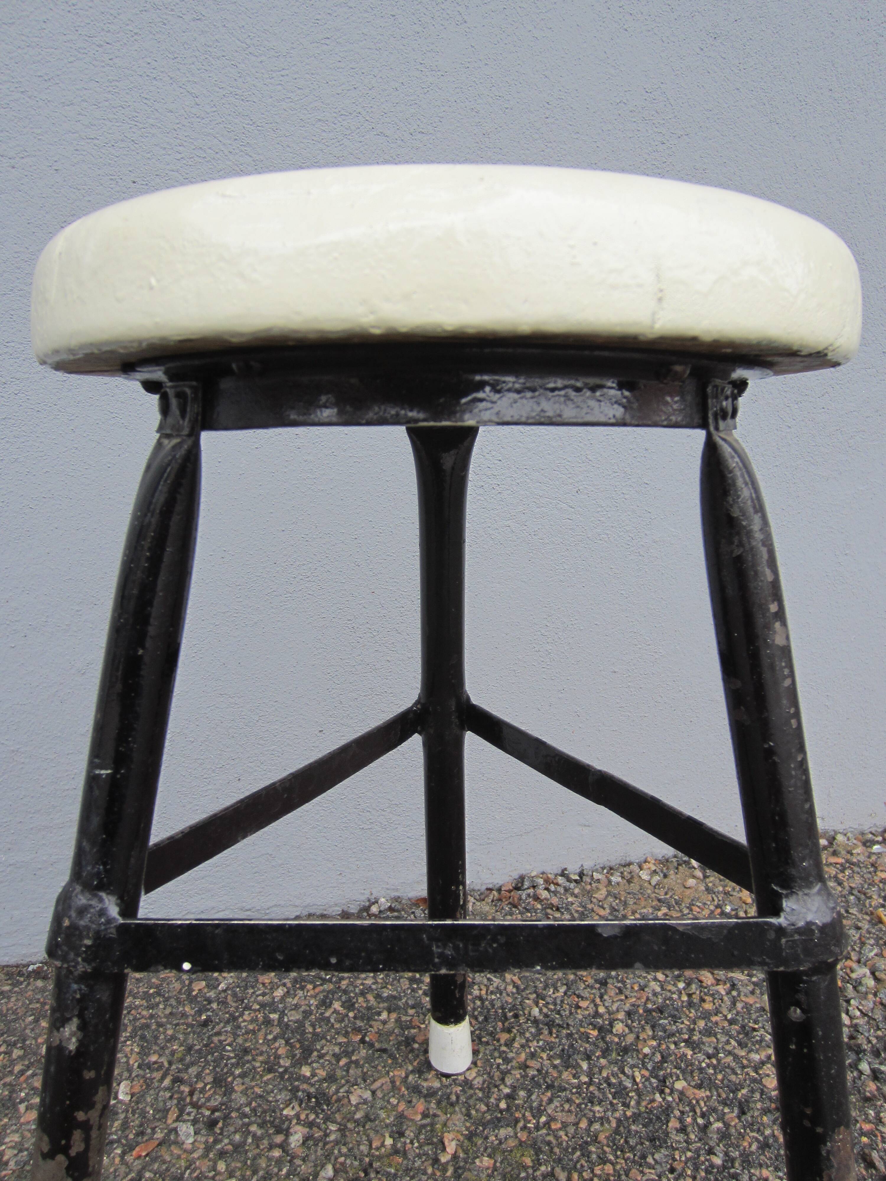 Scandinavian industrial stool from the 1930s.
