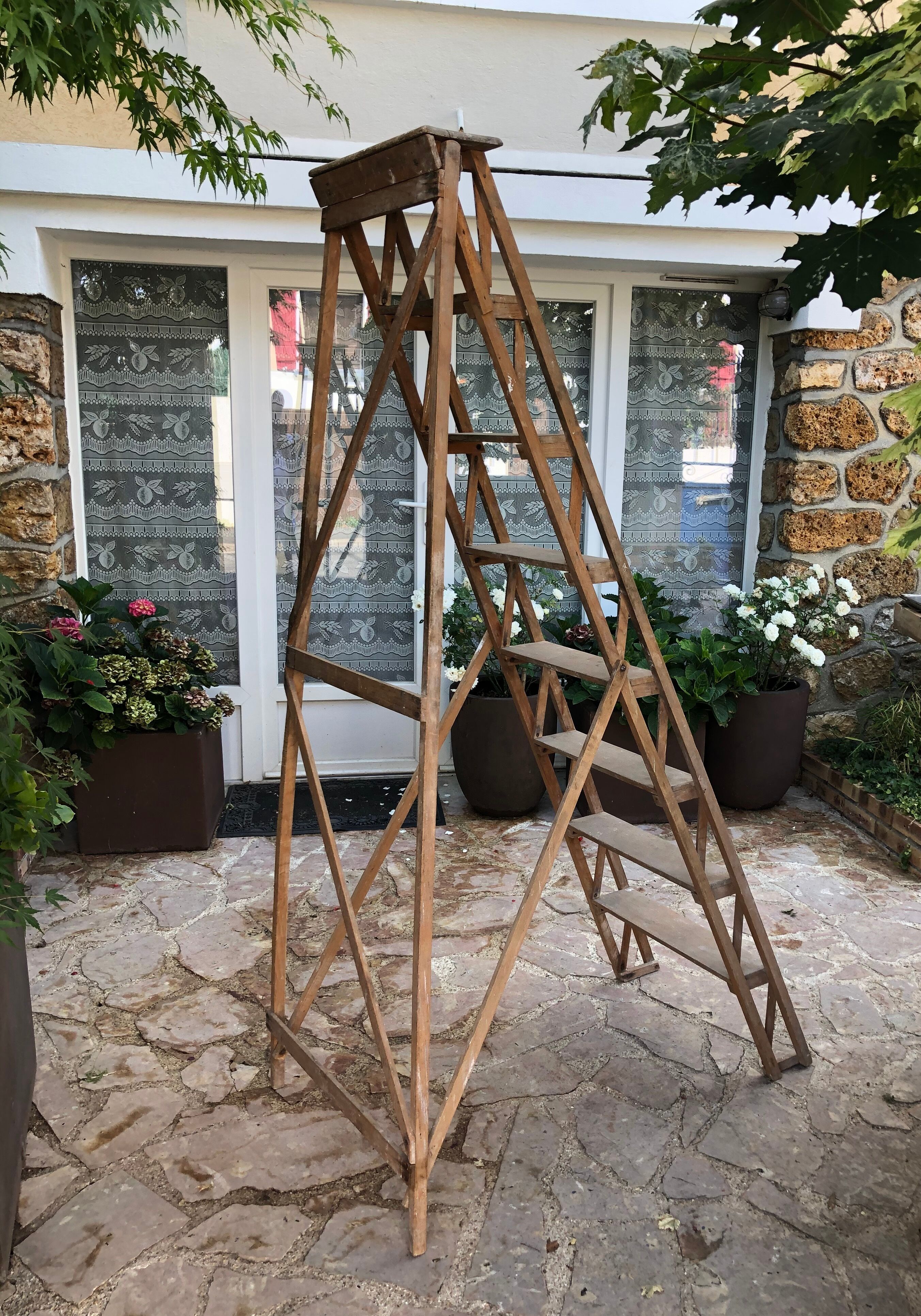 Wooden stepladder
