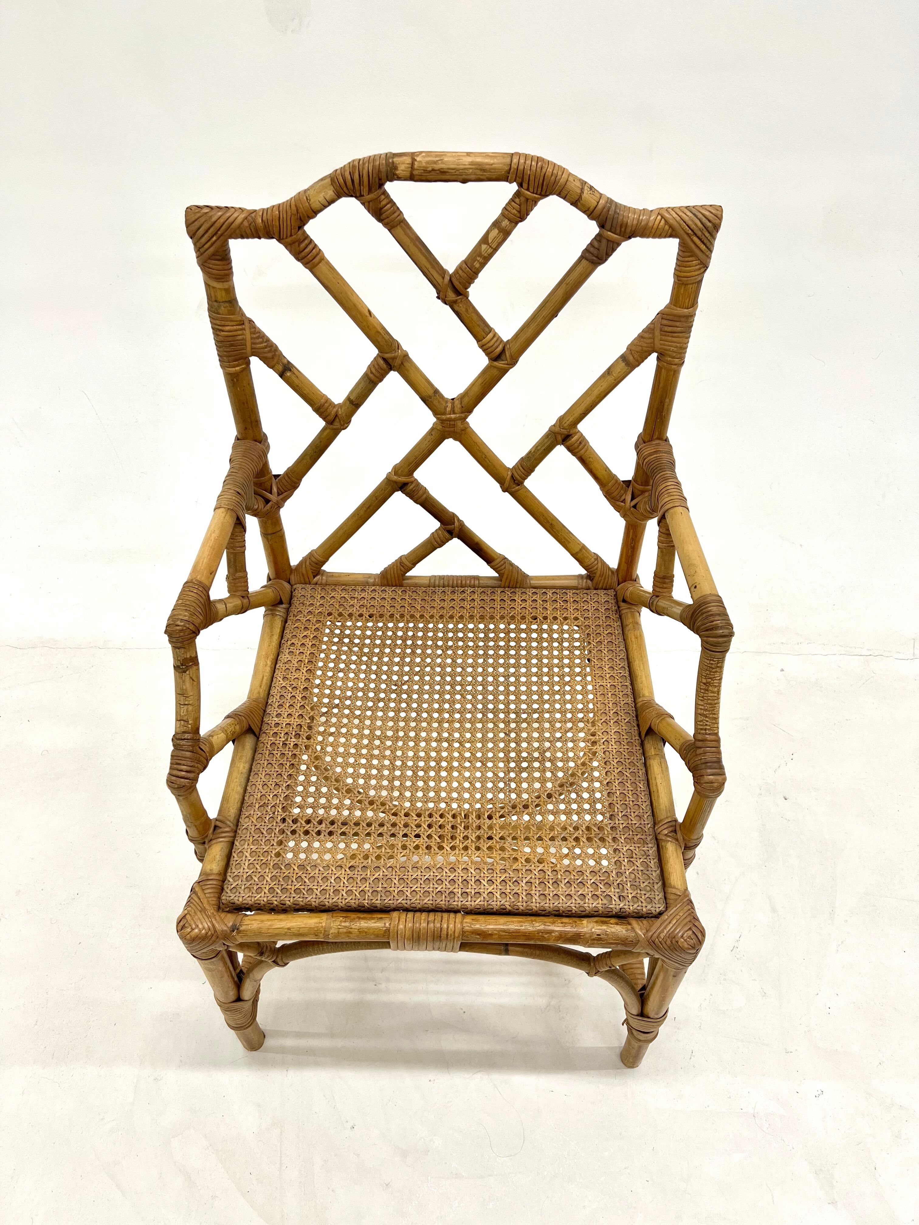 Vintage rattan armchair 1960s