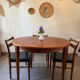 Vintage teak round table NF extendable