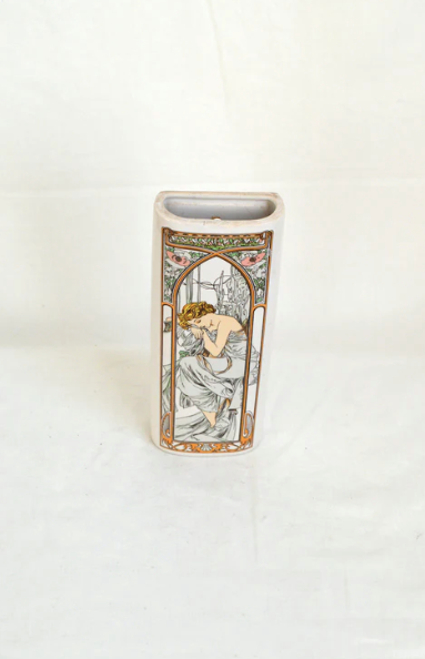 Vase mural d'après Alfons Mucha