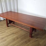 Large vintage cherry wood dining table, Taliesin 608.