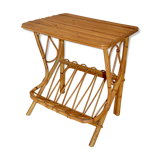 Rattan side table