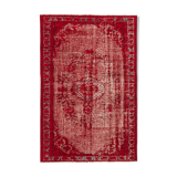 Hand-Knotted Vintage Turkish 1970s 177 cm x 268 cm Red Carpet