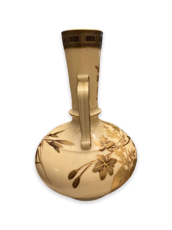 Vase en forme de boule aplatie circa 1900 G.d Et Cie à Limoges