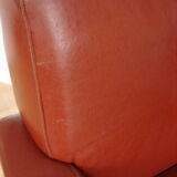 Art deco leather armchair, 1960s