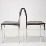 Ensemble de deux chaises chromées, années 1970