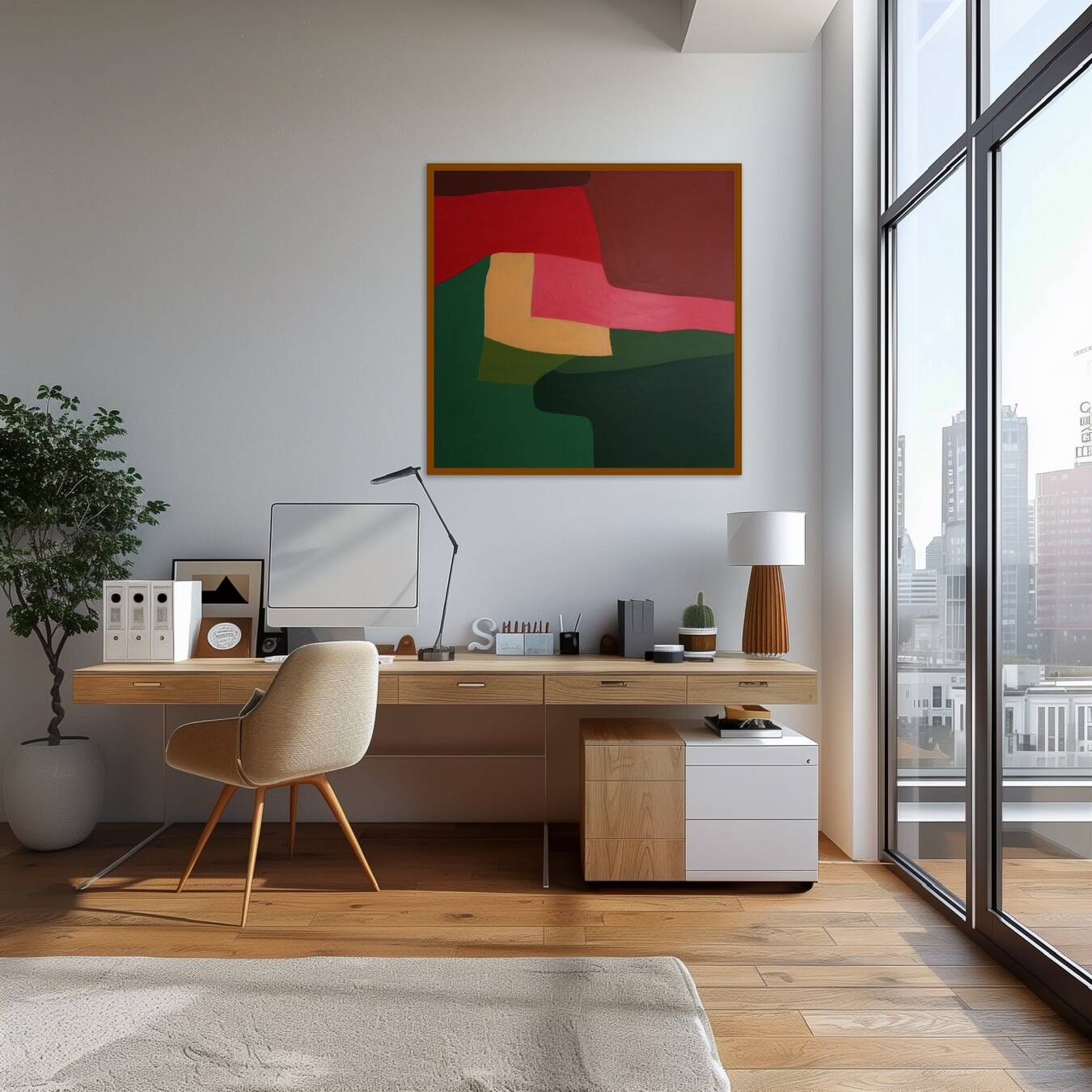 Abstract coloured canvas "Rhapsody" 80x80cm