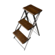 Old wood and metal stepladder