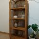 Round rattan shelf