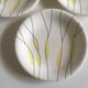 Salins earthenware dessert plates, Clair de Lune décor 60