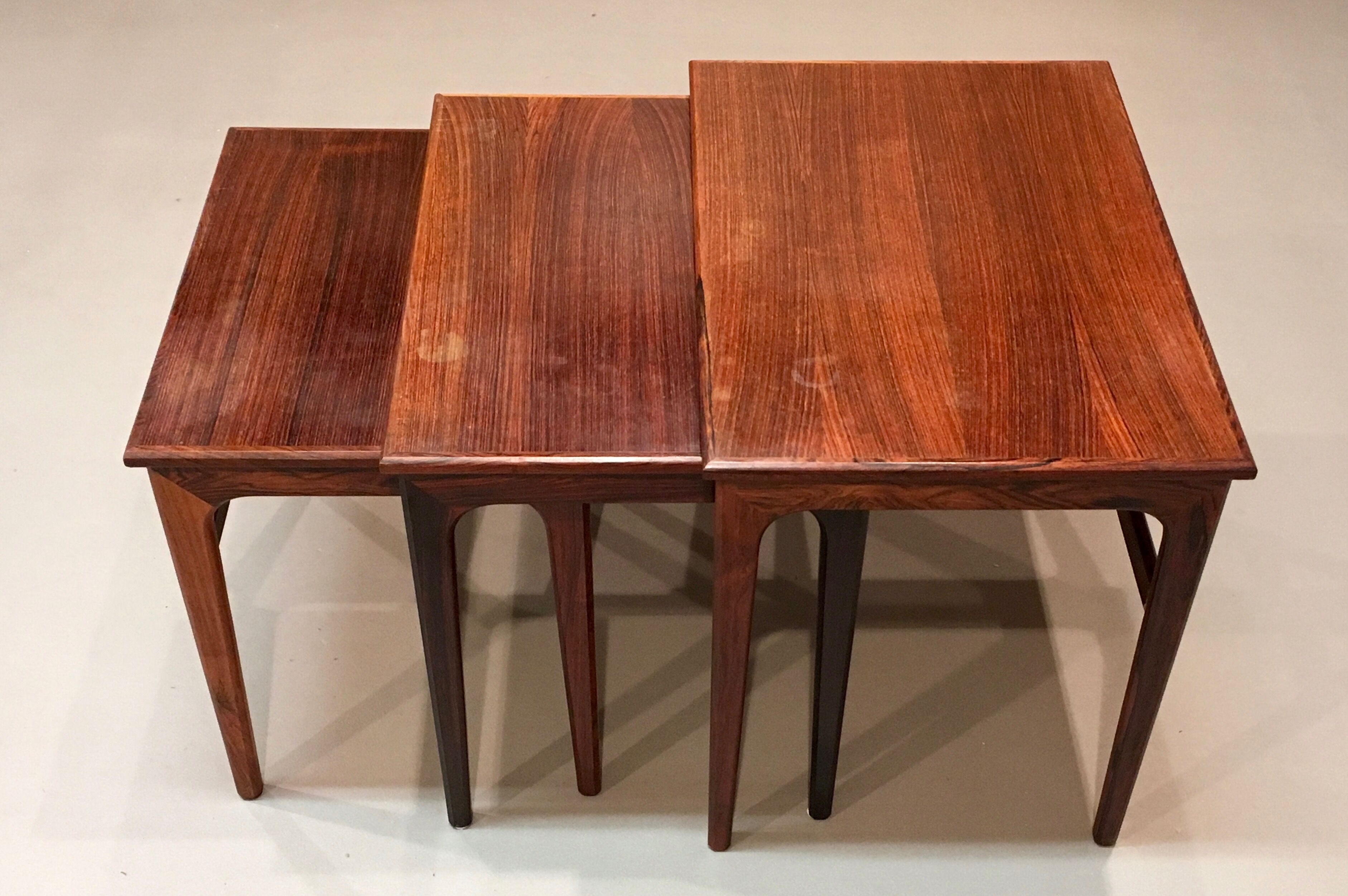 Table basse gigogne palissandre  design scandinave