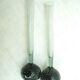 Set of 2 bubbled blown glass vases