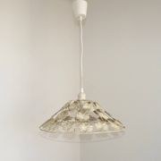 Vintage French Cream and Gold Metal Ceiling Light with Autumn Leaves 5520
