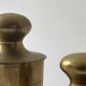 Set of 3 vintage boxes with genuine brass lids, 1950s.