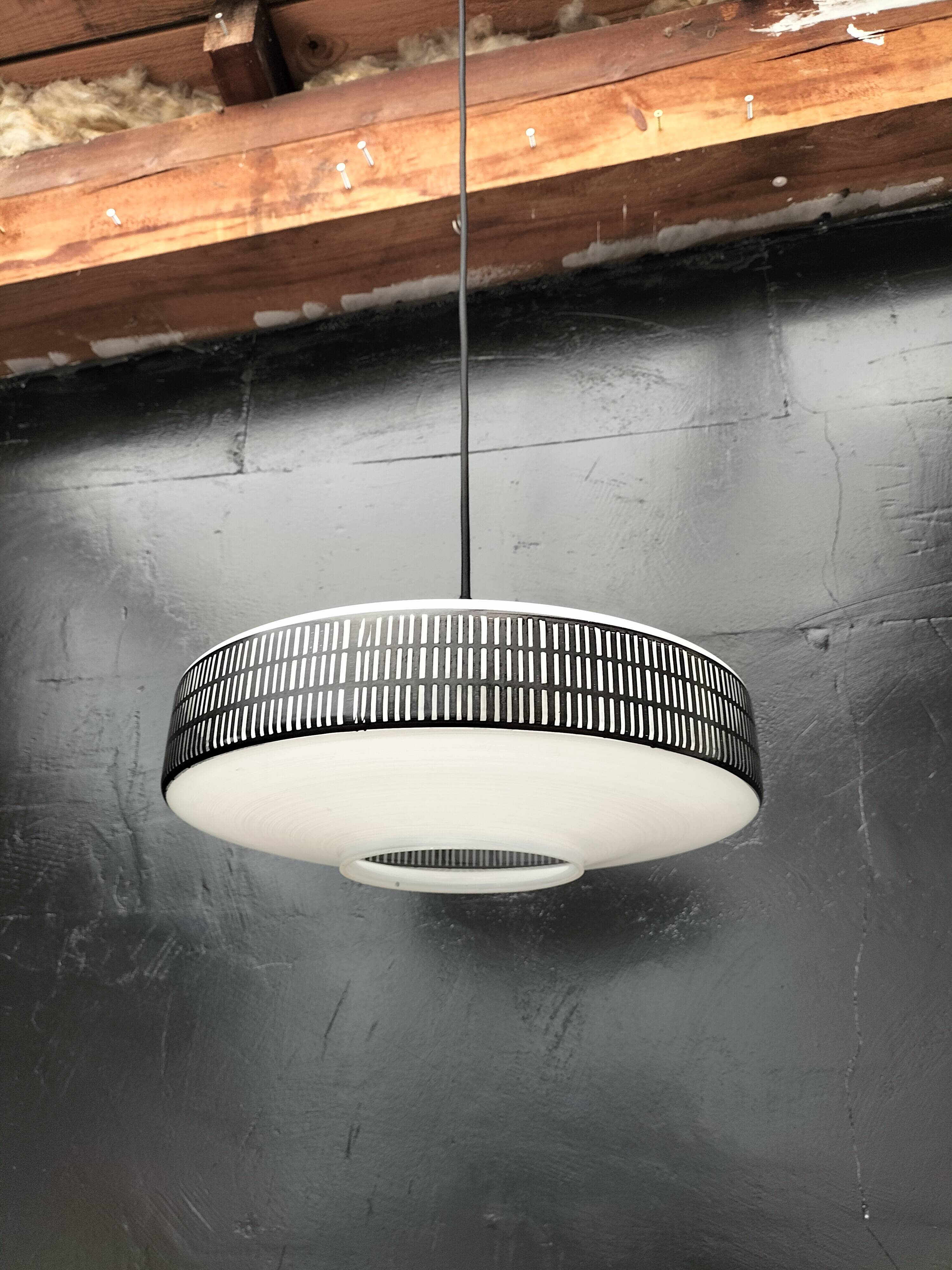 Vintage glass pendant light