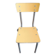 Petite chaise ecole 1950s tubee formica jaune