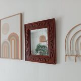 Antique mirror in carved wood