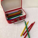 Red suitcase from the 60s