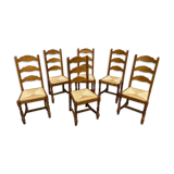 6 chaises rustiques